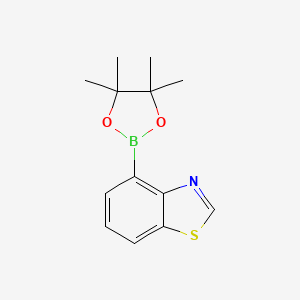 molecular formula C13H16BNO2S B1530472 4-(4,4,5,5-四甲基-1,3,2-二氧杂硼杂环-2-基)苯并[D]噻唑 CAS No. 1352796-64-5