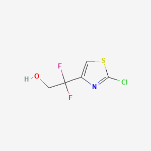 molecular formula C5H4ClF2NOS B15304758 2-(2-Chloro-1,3-thiazol-4-yl)-2,2-difluoroethan-1-ol 