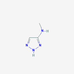 molecular formula C3H6N4 B15304772 N-methyl-2H-1,2,3-triazol-4-amine 