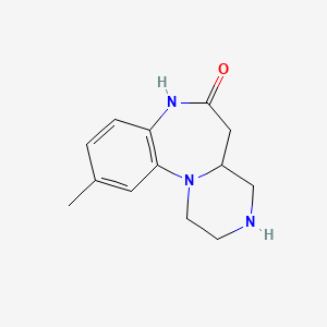 molecular formula C13H17N3O B1530479 10-甲基-1,2,3,4,4A,5-六氢苯并[B]吡嗪并[1,2-D][1,4]二氮杂卓-6(7H)-酮 CAS No. 1252650-37-5