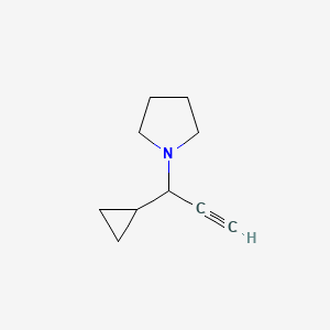 molecular formula C10H15N B15304827 1-(1-Cyclopropylprop-2-yn-1-yl)pyrrolidine 