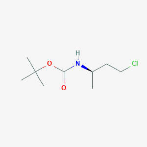 molecular formula C9H18ClNO2 B15304853 Tert-butyl (R)-(4-chlorobutan-2-YL)carbamate 