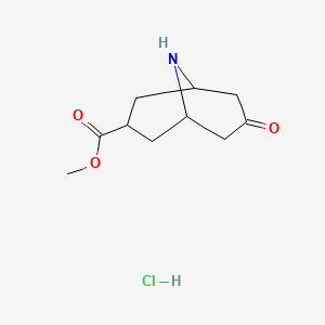 molecular formula C10H16ClNO3 B15304927 Methyl 7-oxo-9-azabicyclo[3.3.1]nonane-3-carboxylate hydrochloride 