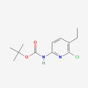 molecular formula C12H17ClN2O2 B15304939 tert-Butyl (6-chloro-5-ethylpyridin-2-yl)carbamate 