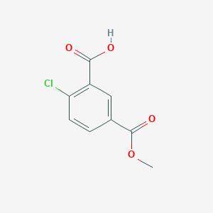 molecular formula C9H6ClO4- B1530496 2-Chloro-5-(methoxycarbonyl)benzoic acid CAS No. 651058-97-8