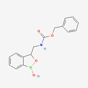 molecular formula C16H16BNO4 B15304983 Benzyl ((1-hydroxy-1,3-dihydrobenzo[c][1,2]oxaborol-3-yl)methyl)carbamate 