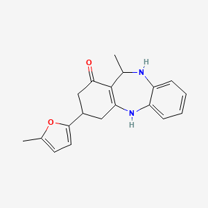 11-methyl-3-(5-methyl-2-furyl)-2,3,4,5,10,11-hexahydro-1H-dibenzo[b,e][1,4]diazepin-1-one