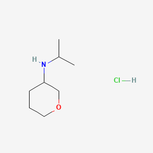 molecular formula C8H18ClNO B15305011 N-(propan-2-yl)oxan-3-amine hydrochloride 