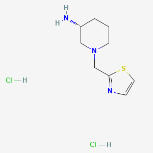 molecular formula C9H17Cl2N3S B15305033 (3R)-1-[(1,3-thiazol-2-yl)methyl]piperidin-3-aminedihydrochloride 
