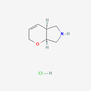 molecular formula C7H12ClNO B15305107 rac-(4aR,7aR)-2H,4aH,5H,6H,7H,7aH-pyrano[2,3-c]pyrrole hydrochloride 