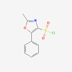 molecular formula C10H8ClNO3S B1530512 2-甲基-5-苯基-1,3-噁唑-4-磺酰氯 CAS No. 1427380-74-2