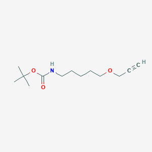 molecular formula C13H23NO3 B15305134 tert-butylN-[5-(prop-2-yn-1-yloxy)pentyl]carbamate 