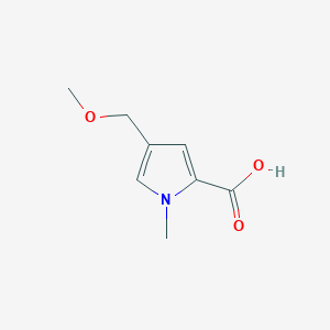 molecular formula C8H11NO3 B1530516 4-(methoxymethyl)-1-methyl-1H-pyrrole-2-carboxylic acid CAS No. 1292835-62-1