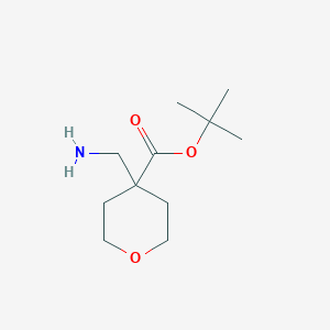 molecular formula C11H21NO3 B1530517 tert-butyl 4-(aminomethyl)oxane-4-carboxylate CAS No. 871021-81-7