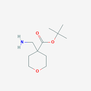 molecular formula C11H21NO3 B1530517 叔丁基 4-(氨基甲基)四氢-2H-吡喃-4-羧酸酯 CAS No. 871021-81-7