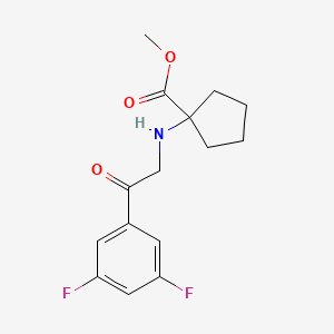 molecular formula C15H17F2NO3 B1530521 Methyl 1-((2-(3,5-difluorophenyl)-2-oxoethyl)amino)cyclopentanecarboxylate CAS No. 957121-88-9