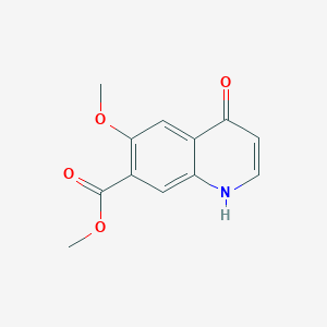 molecular formula C12H11NO4 B1530526 Methyl 6-methoxy-4-oxo-1,4-dihydroquinoline-7-carboxylate CAS No. 863786-19-0