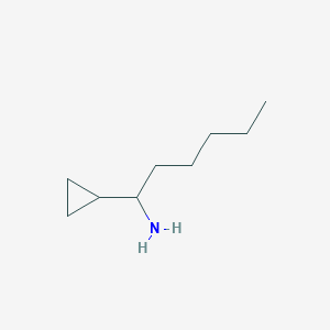 molecular formula C9H19N B15305268 1-Cyclopropylhexan-1-amine 