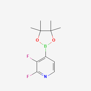 molecular formula C11H14BF2NO2 B1530527 2,3-Difluoro-4-(4,4,5,5-tetramethyl-1,3,2-dioxaborolan-2-yl)pyridine CAS No. 2096996-99-3