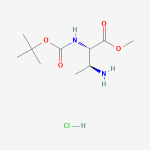 molecular formula C10H21ClN2O4 B15305283 methyl (2S,3S)-3-amino-2-{[(tert-butoxy)carbonyl]amino}butanoate hydrochloride 
