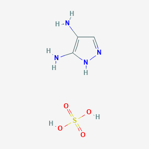 molecular formula C3H8N4O4S B1530532 1H-吡唑-3,4-二胺硫酸盐 CAS No. 16258-80-3