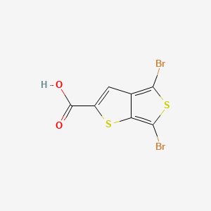 molecular formula C7H2Br2O2S2 B1530540 4,6-Dibromothieno[3,4-b]thiophene-2-carboxylic acid CAS No. 1024594-86-2