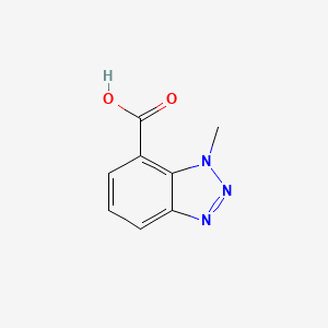 molecular formula C8H7N3O2 B1530542 1-methyl-1H-1,2,3-benzotriazole-7-carboxylic acid CAS No. 1312556-57-2