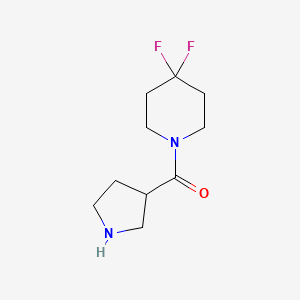 molecular formula C10H16F2N2O B1530544 (4,4-Difluoropiperidin-1-yl)(pyrrolidin-3-yl)methanone CAS No. 1823639-69-5