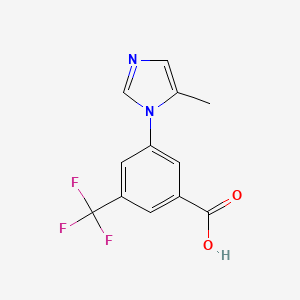 molecular formula C12H9F3N2O2 B1530551 3-(5-methyl-1H-imidazol-1-yl)-5-(trifluoromethyl)benzoic acid CAS No. 641571-18-8