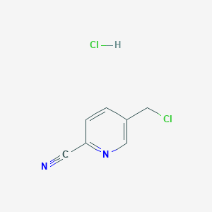 molecular formula C7H6Cl2N2 B1530558 5-(Chloromethyl)picolinonitrile hydrochloride CAS No. 1225380-31-3