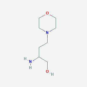 molecular formula C8H18N2O2 B15305585 2-Amino-4-morpholinobutan-1-ol 
