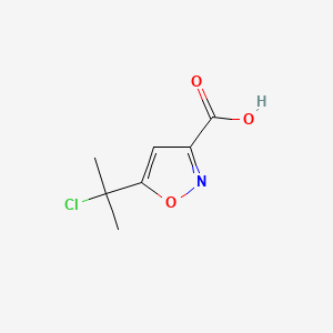 molecular formula C7H8ClNO3 B15305590 5-(2-Chloropropan-2-yl)-1,2-oxazole-3-carboxylic acid 