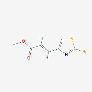molecular formula C7H6BrNO2S B15305624 Methyl (E)-3-(2-bromothiazol-4-yl)acrylate 