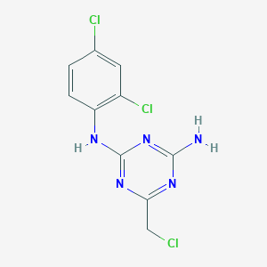 molecular formula C10H8Cl3N5 B1530565 6-(氯甲基)-N-(2,4-二氯苯基)-1,3,5-三嗪-2,4-二胺 CAS No. 1379811-37-6