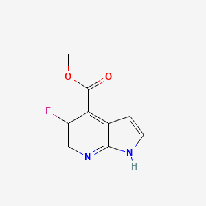 molecular formula C9H7FN2O2 B1530566 5-氟-1H-吡咯并[2,3-b]吡啶-4-甲酸甲酯 CAS No. 1190310-24-7