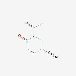 molecular formula C9H11NO2 B153057 3-Acetyl-4-oxocyclohexane-1-carbonitrile CAS No. 127682-20-6