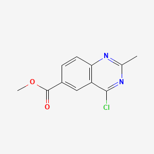 molecular formula C11H9ClN2O2 B15305708 Methyl 4-chloro-2-methylquinazoline-6-carboxylate 