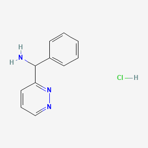 molecular formula C11H12ClN3 B1530575 Phenyl(pyridazin-3-yl)methanamine hydrochloride CAS No. 1009371-17-8