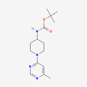 molecular formula C15H24N4O2 B1530580 叔丁基 N-[1-(6-甲基嘧啶-4-基)哌啶-4-基]氨基甲酸酯 CAS No. 1329672-52-7