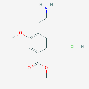 molecular formula C11H16ClNO3 B1530581 Methyl 4-(2-aminoethyl)-3-methoxybenzoate hydrochloride CAS No. 1803606-98-5