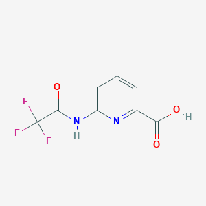 molecular formula C8H5F3N2O3 B15305827 6-(2,2,2-Trifluoroacetamido)picolinic acid 