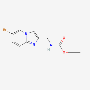molecular formula C13H16BrN3O2 B15305838 Tert-butyl ((6-bromoimidazo[1,2-a]pyridin-2-yl)methyl)carbamate 