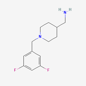 molecular formula C13H18F2N2 B1530585 [1-[(3,5-二氟苯基)甲基]-4-哌啶基]甲胺 CAS No. 867009-27-6