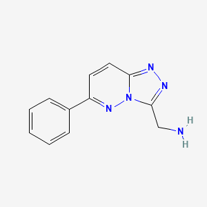 molecular formula C12H11N5 B1530588 (6-Phenyl-[1,2,4]triazolo[4,3-b]pyridazin-3-yl)methanamine CAS No. 1002310-51-1
