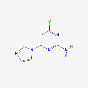 molecular formula C7H6ClN5 B1530593 4-chloro-6-(1H-imidazol-1-yl)pyrimidin-2-amine CAS No. 1158769-28-8