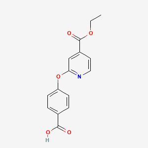 molecular formula C15H13NO5 B1530596 4-{[4-(乙氧羰基)吡啶-2-基]氧基}苯甲酸 CAS No. 1415719-43-5