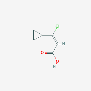 molecular formula C6H7ClO2 B1530597 (2E)-3-chloro-3-cyclopropylprop-2-enoic acid CAS No. 1563860-65-0
