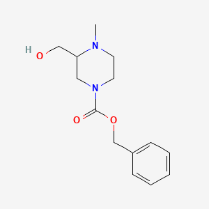 molecular formula C14H20N2O3 B15305972 Benzyl 3-(hydroxymethyl)-4-methylpiperazine-1-carboxylate 