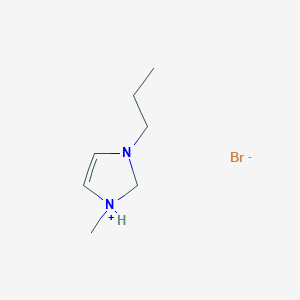 molecular formula C7H15BrN2 B1530599 1H-咪唑铵，1-甲基-3-丙基-，溴化物 CAS No. 85100-76-1