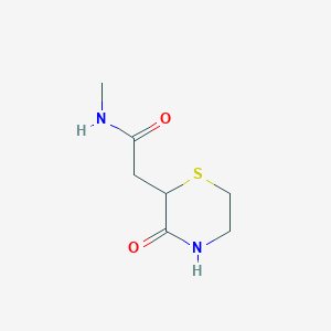 molecular formula C7H12N2O2S B1530600 N-methyl-2-(3-oxothiomorpholin-2-yl)acetamide CAS No. 1428139-21-2
